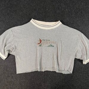 Desert Heat Shirt Womens XXL Gray Striped The Great Outdoors Vintage 90s
